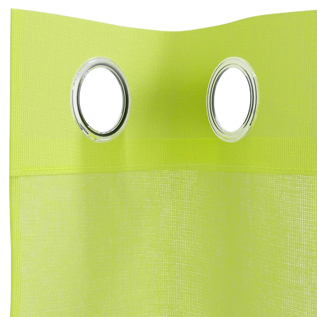 Tende in Voile con Occhielli 2 pz Verde Mela 140x175 cm