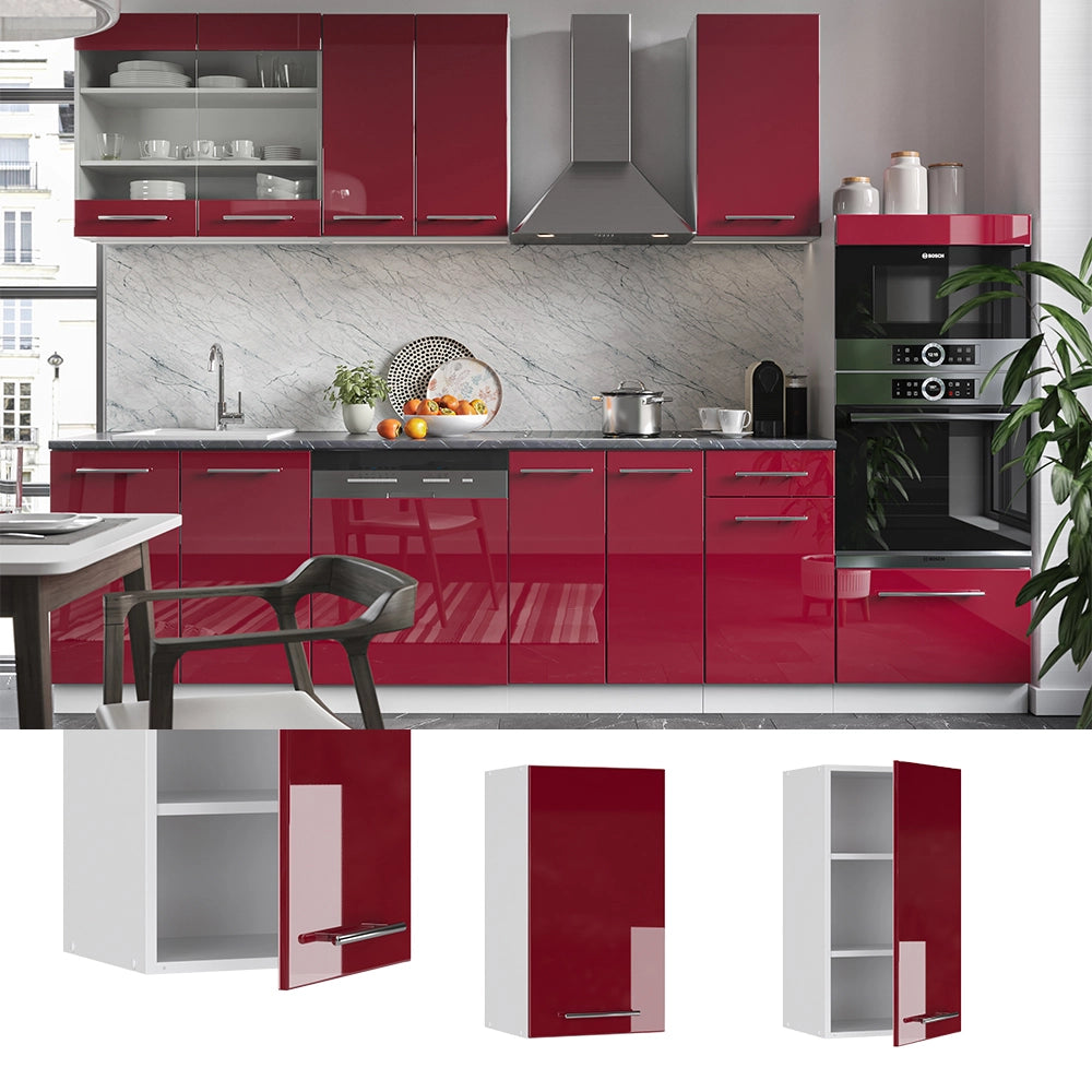 Vicco Pensile da cucina Rosso bordeaux lucido 40 cm