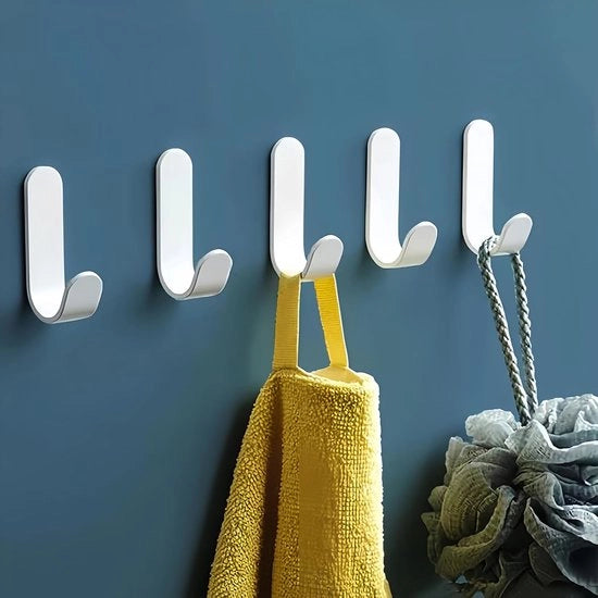 Hanger per asciugamani autoadesivi - Spine per parete senza foratura - 12 pezzi - Acciaio inossidabile