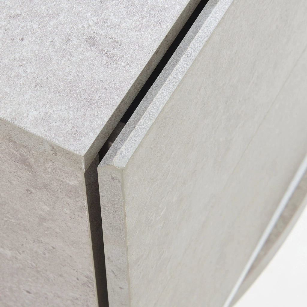 Comodino da Parete Ampfing con 2 Cassetti 40x29x30 cm Effetto Cemento Chiaro [en.casa]