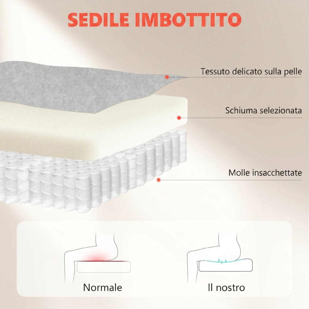 Sedia da Pranzo Ergonomica con Schienale Alto ¨C Zephmum ¨C Velluto Stampato Bianco Crema
