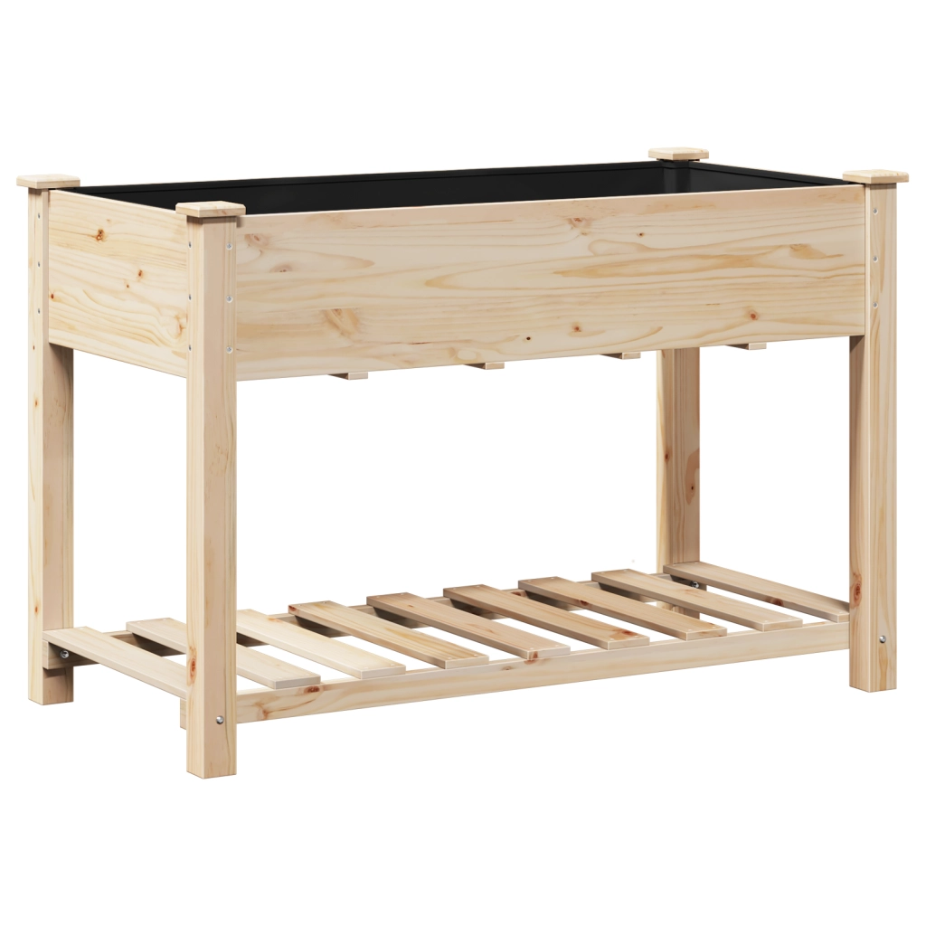 Fioriera da Giardino con Mensola 115x59x76 cm in Legno Massello di Pino