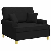 Poltrona con cuscini Nero Tessuto 42043506