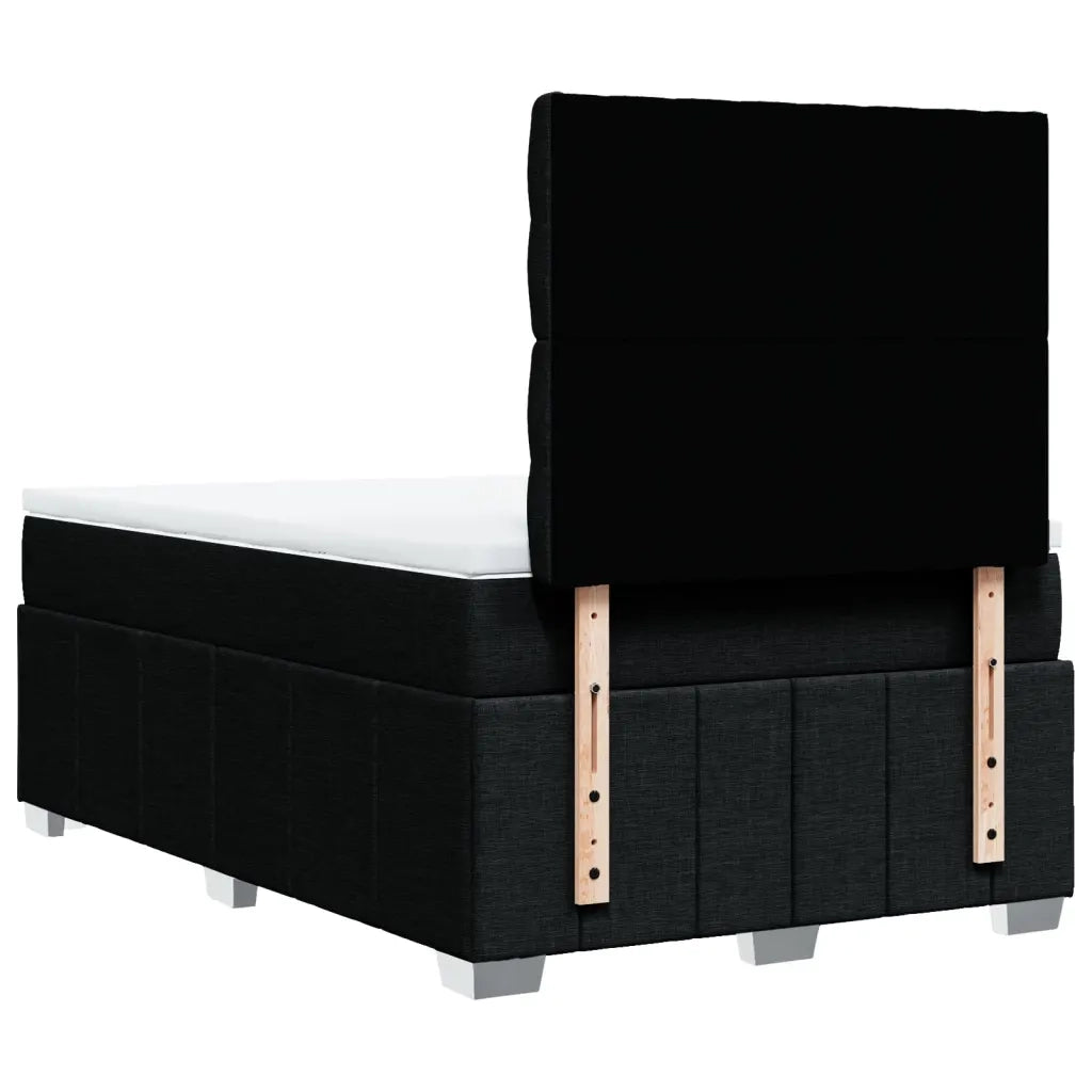Giroletto a Molle con Materasso Nero 120x200 cm in Tessuto 3293944