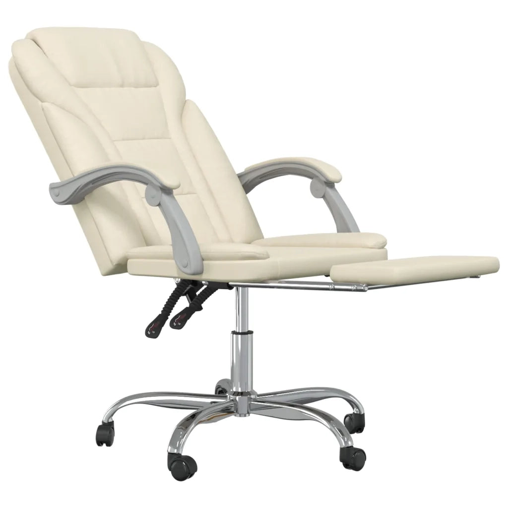 Poltrona da Ufficio Reclinabile Crema in Similpelle cod mxl 26123