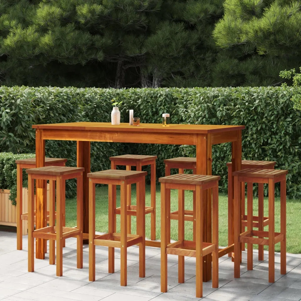 Sgabelli da Bar 8 pz in Legno Massello di Acacia 3115991