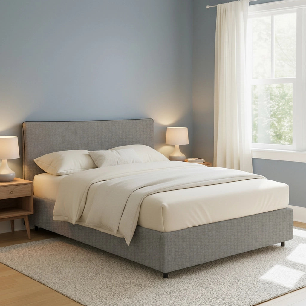 Oldham, Letto Piazza e Mezza Sfoderabile Made in Italy, Grigio Cenere