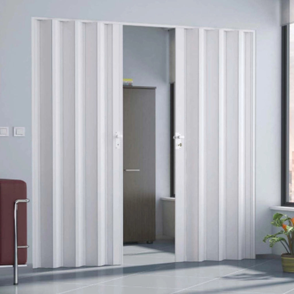 Porta a Soffietto con Maniglia in Kit Linea Extra in PVC 82 CMX210 Bianco