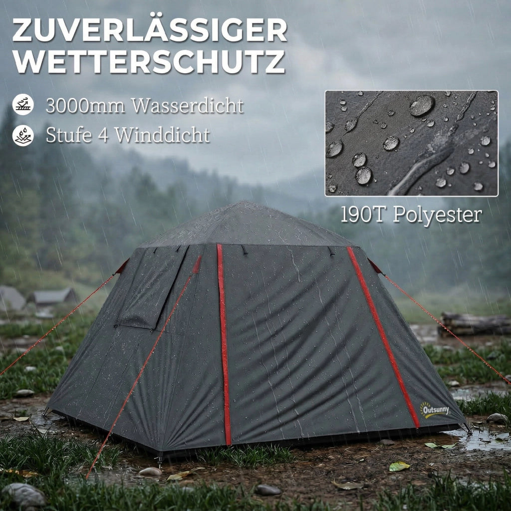 Tenda da campeggio 2 persone impermeabile 3000mm ¨C zephmum ¨C Kuppelzelt 2 porte 2 finestre rete