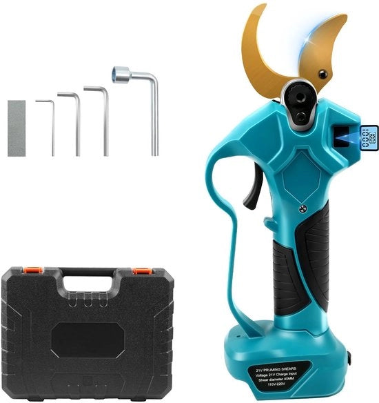 Snoeiscafo elettrico a batteria 18V - Ideale per alberi e frutteti - Profondità di taglio 65 mm - Leggero e duraturo - Per una potatura rapida e efficiente