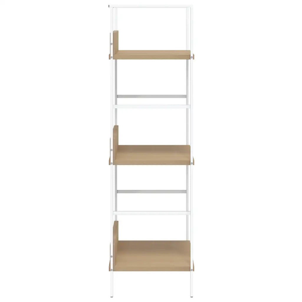 Scaffale Libri 3 Ripiani Rovere 60x27,6x90,5 Legno Multistrato 288221