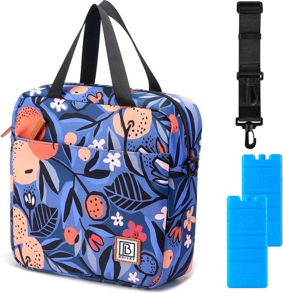 Borsa termica piccola, 7 litri, borsa per picnic per donne, borsa termica a quattro strati con elementi refrigeranti