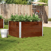 vidaXL Fioriera da Giardino Marrone 100x100 cm Legno Massello di Pino