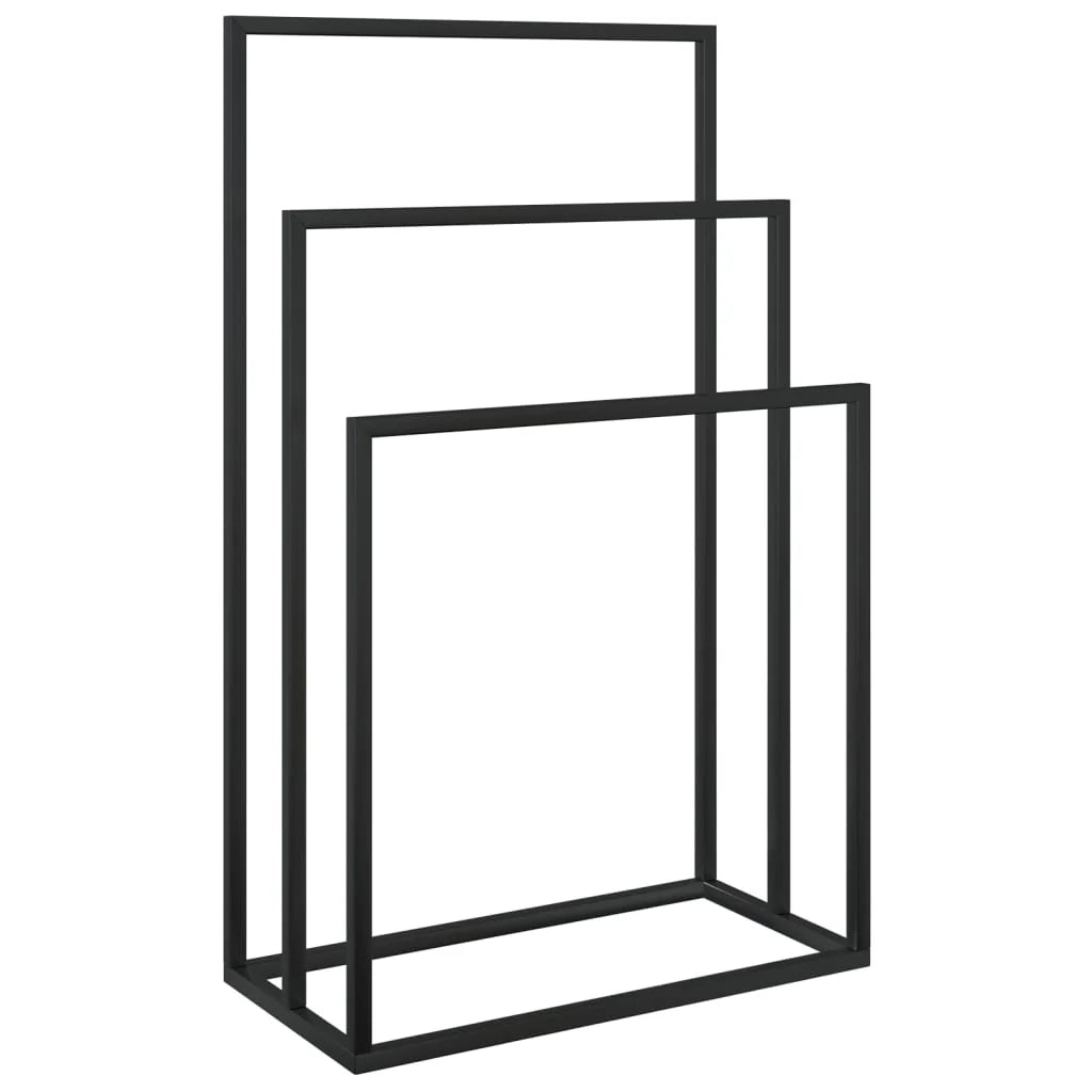 Portasciugamani da terra 48 x 24 x 79 cm ferro nero 02_0005532