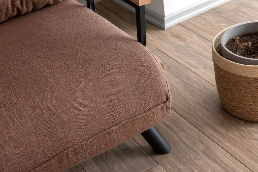 Poltroncina Keoni, Poltrona Reclinabile, 60x78x78h cm Marrone Sabbia