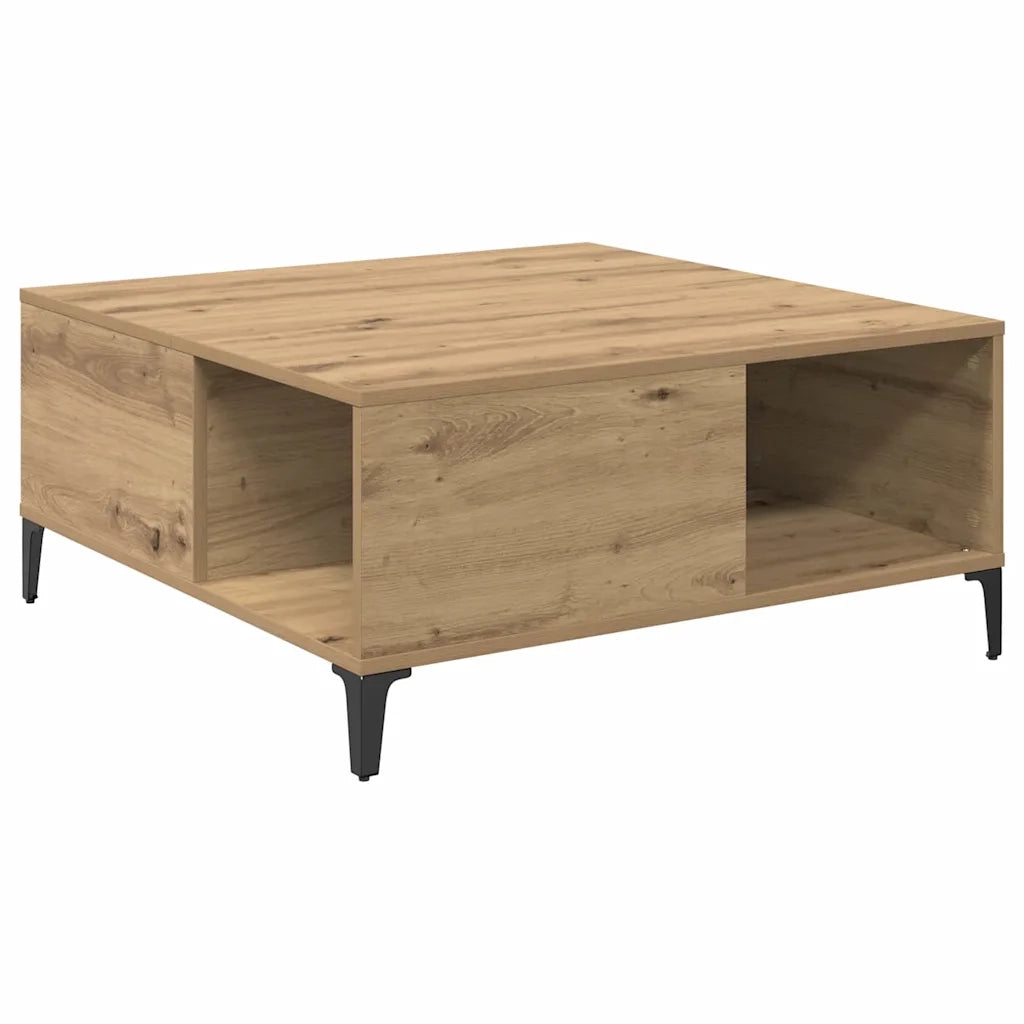 Tavolino da salotto Rovere artigianale 80 x 80 x 36,5 cm