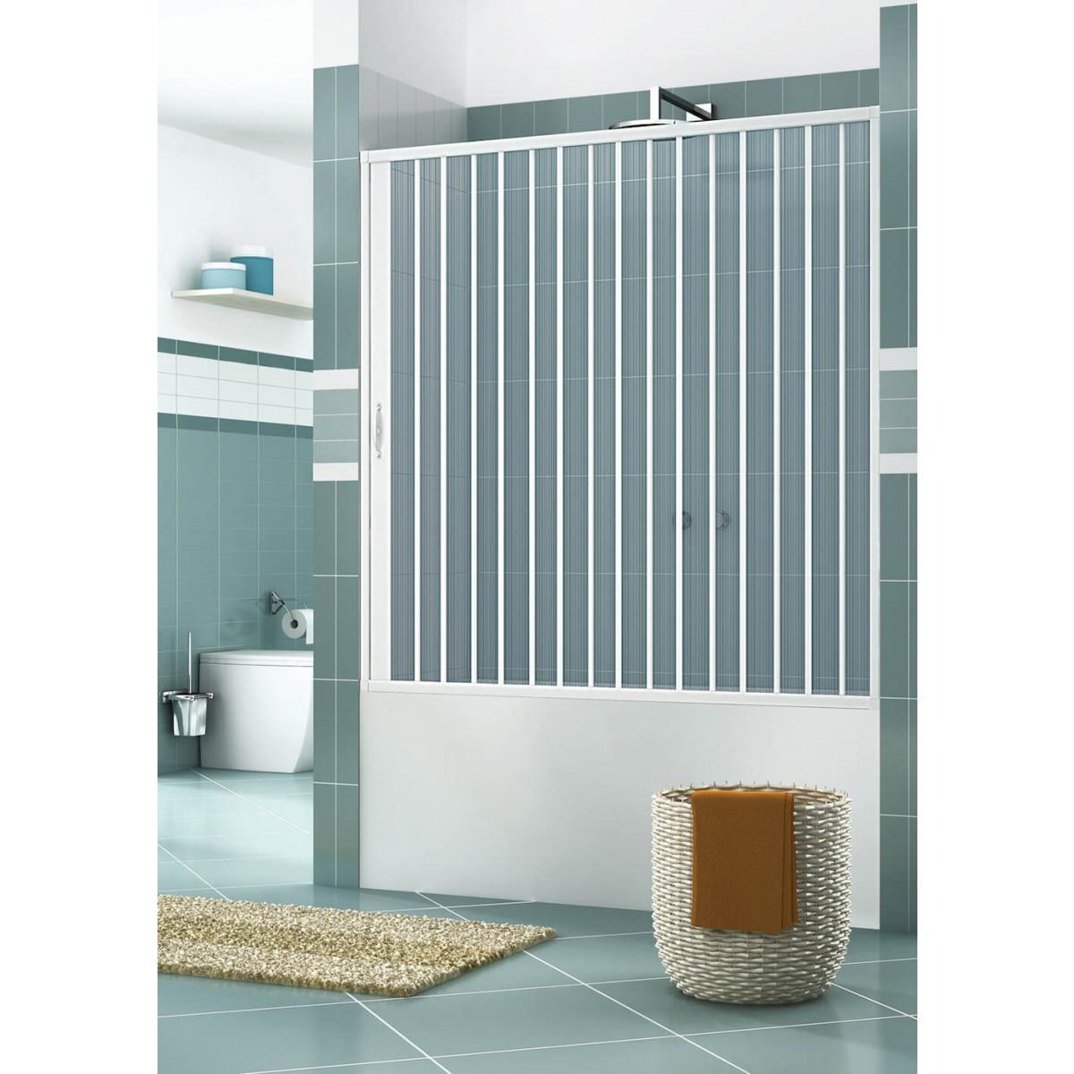 Sopravasca 170 cm 1 Anta a Soffietto in PVC H150 Caldoni Stjerne Bianco