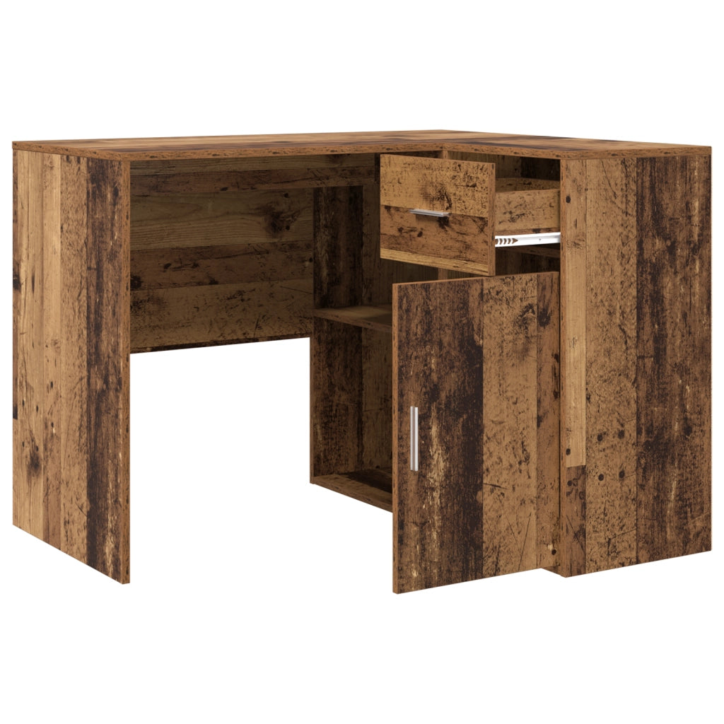 Scrivania d'angolo in legno vintage 102x88x75 cm Legno ingegnerizzato