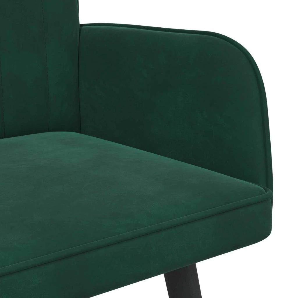 Sofa a Due Posti Verde Scuro 115 x 61 x 87 cm Velluto 42028952