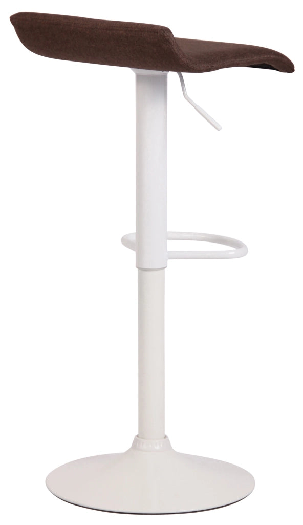 Sgabello Dyn V2 in tessuto marrone,bianco