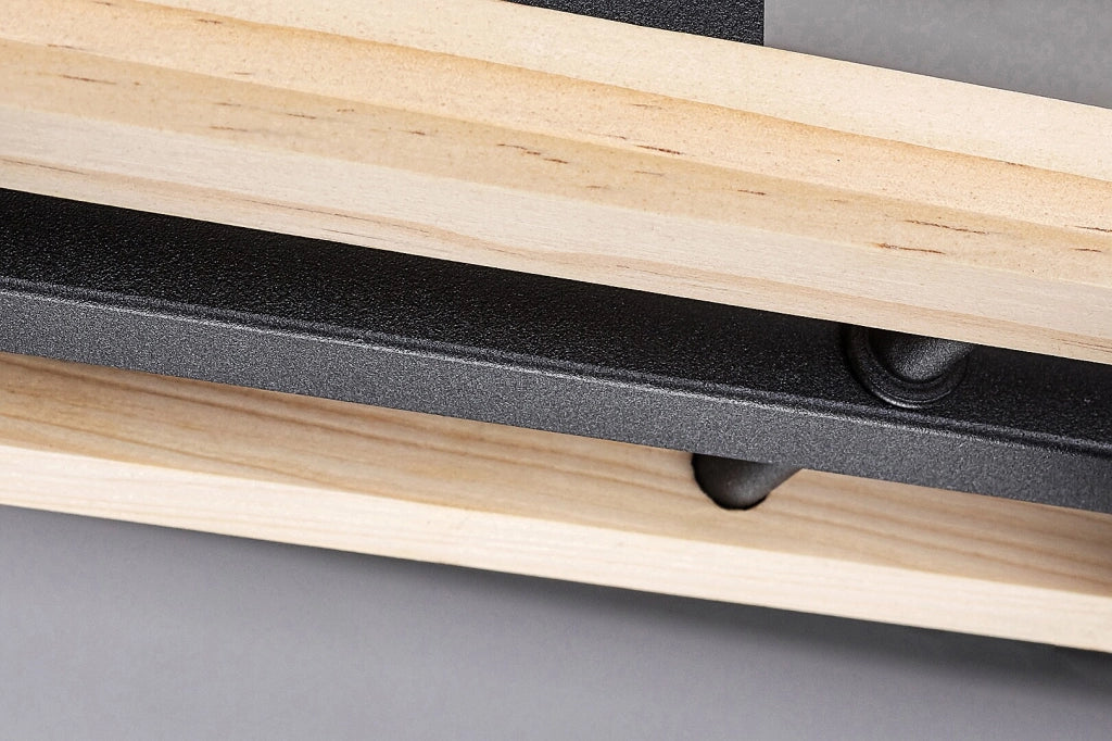 Plafoniera 3 luci E27 nero/ambra in legno Niylah Rabalux