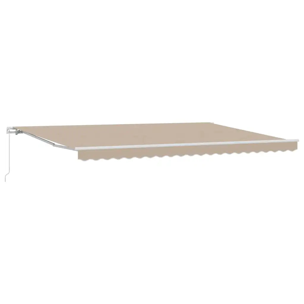Tenda Retrattile Beige 500 × 350 cm Poliestere e Alluminio 3331525