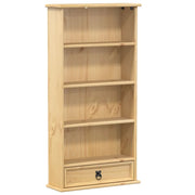 Mobile porta CD multifunzionale per ufficio/soggiorno 52 x 17,5 x 103 cm in legno massello di pino 02_0056357