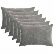 Federa 6 pcs HEERLEN Grigio Scuro 30 x 50 cm Tessuto Chenille 907788