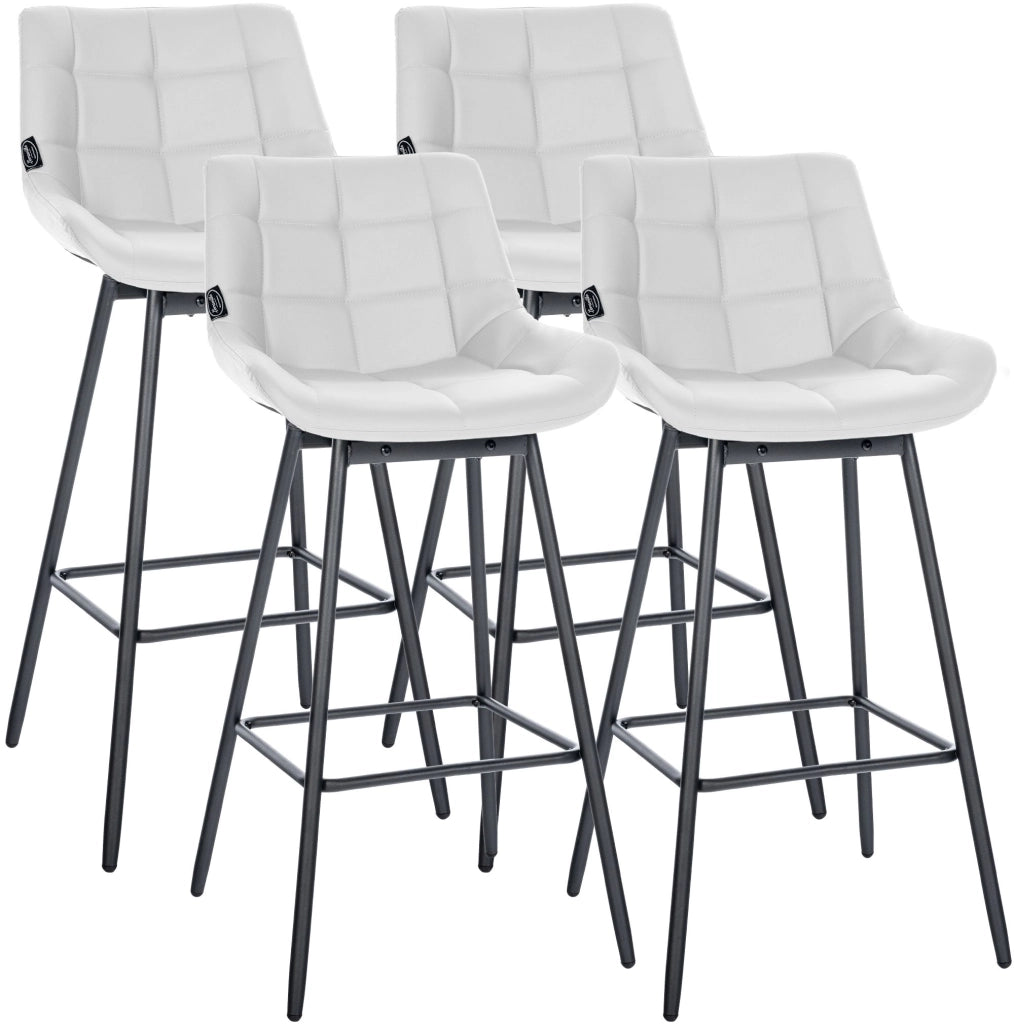 Set di 4 sgabelli da bar girevoli Weston in ecopelle 4