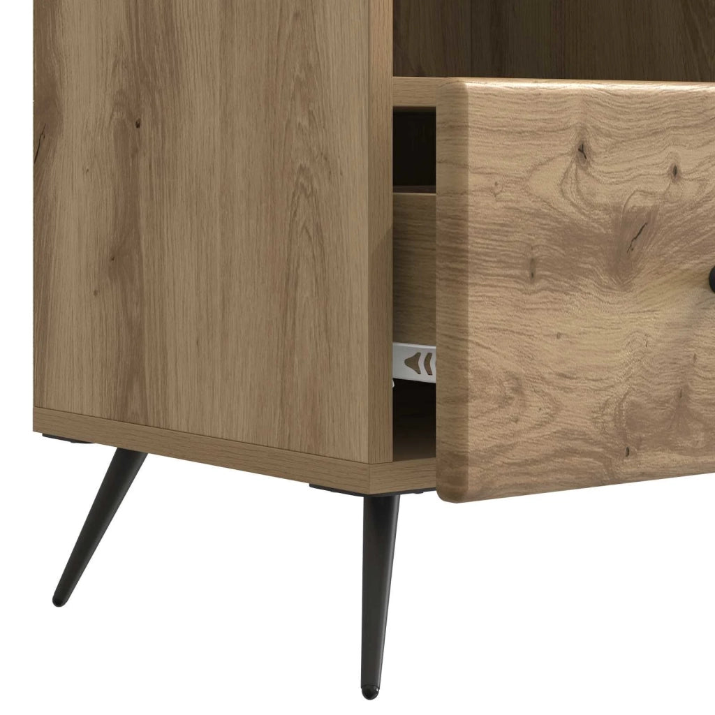 Mobile TV con cassetto Rovere Artigianale 102 x 34,5 x 50 cm