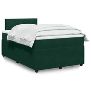 Giroletto a Molle con Materasso Verde Scuro 120x200 cm Velluto
