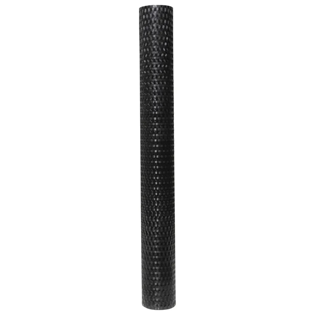 Paravento da Balcone Nero 500x80 cm in Polyrattan 156301