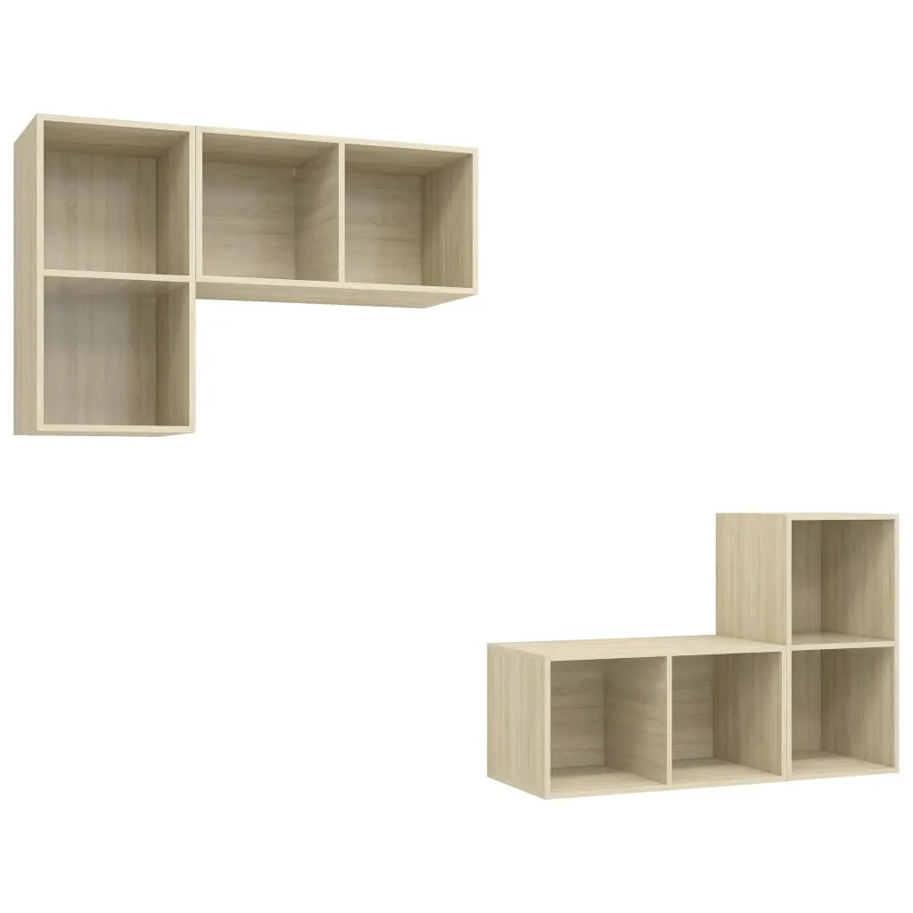 Mobile TV a Parete 4 pz Rovere Sonoma in Truciolato cod mxl 27162