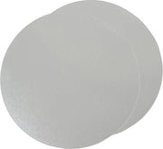 Piastre per torte - Piastre decorative rotonde in cartone - Doppia faccia argento - 15cm Ø - Set da 10