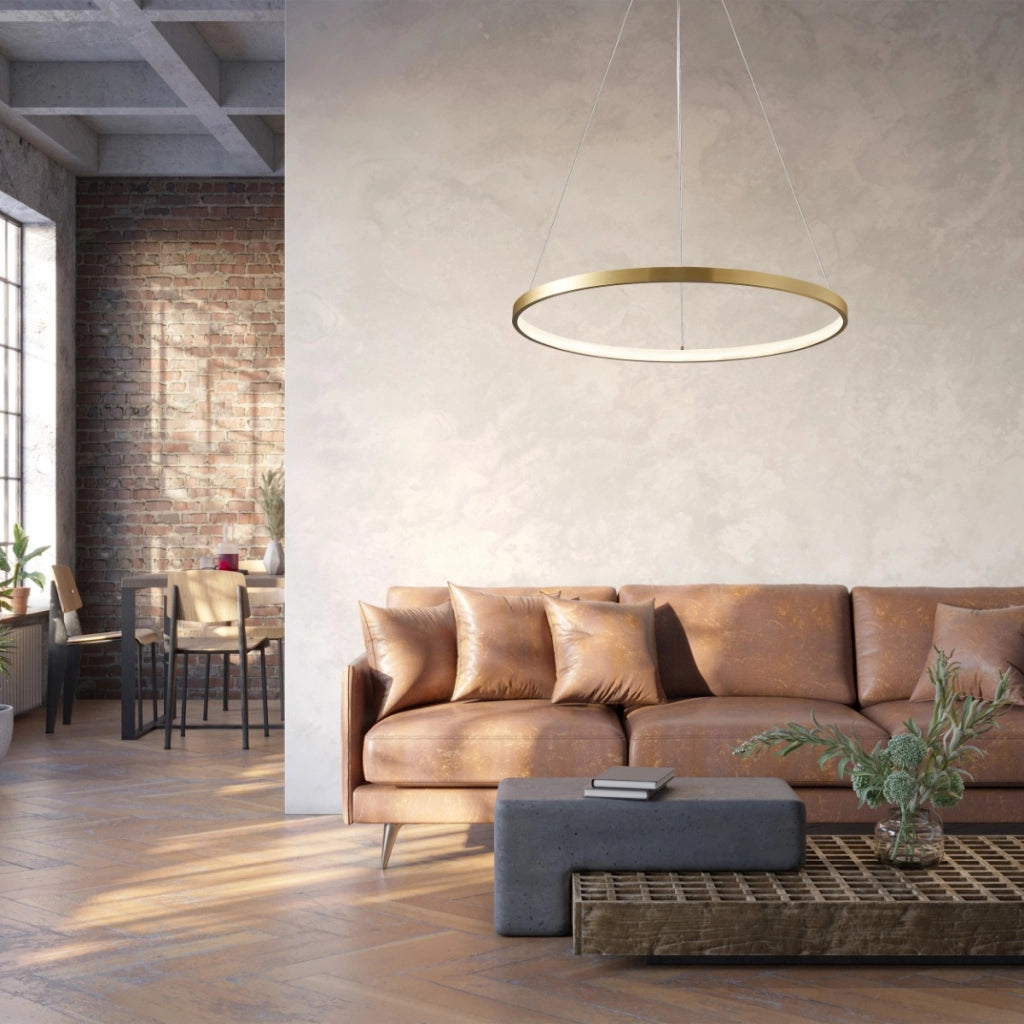 Lampadario LED ad anello oro Ø50cm 20W 4000K Polux LEA