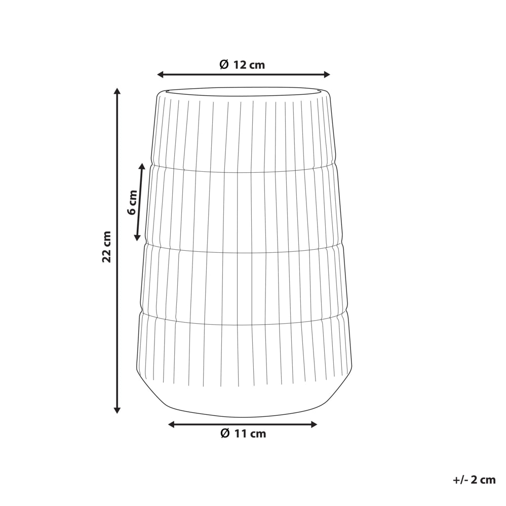 Tavolo Decorativo Vaso Fiori gres porcellanato dorato 22 cm Glamour in stile moderno