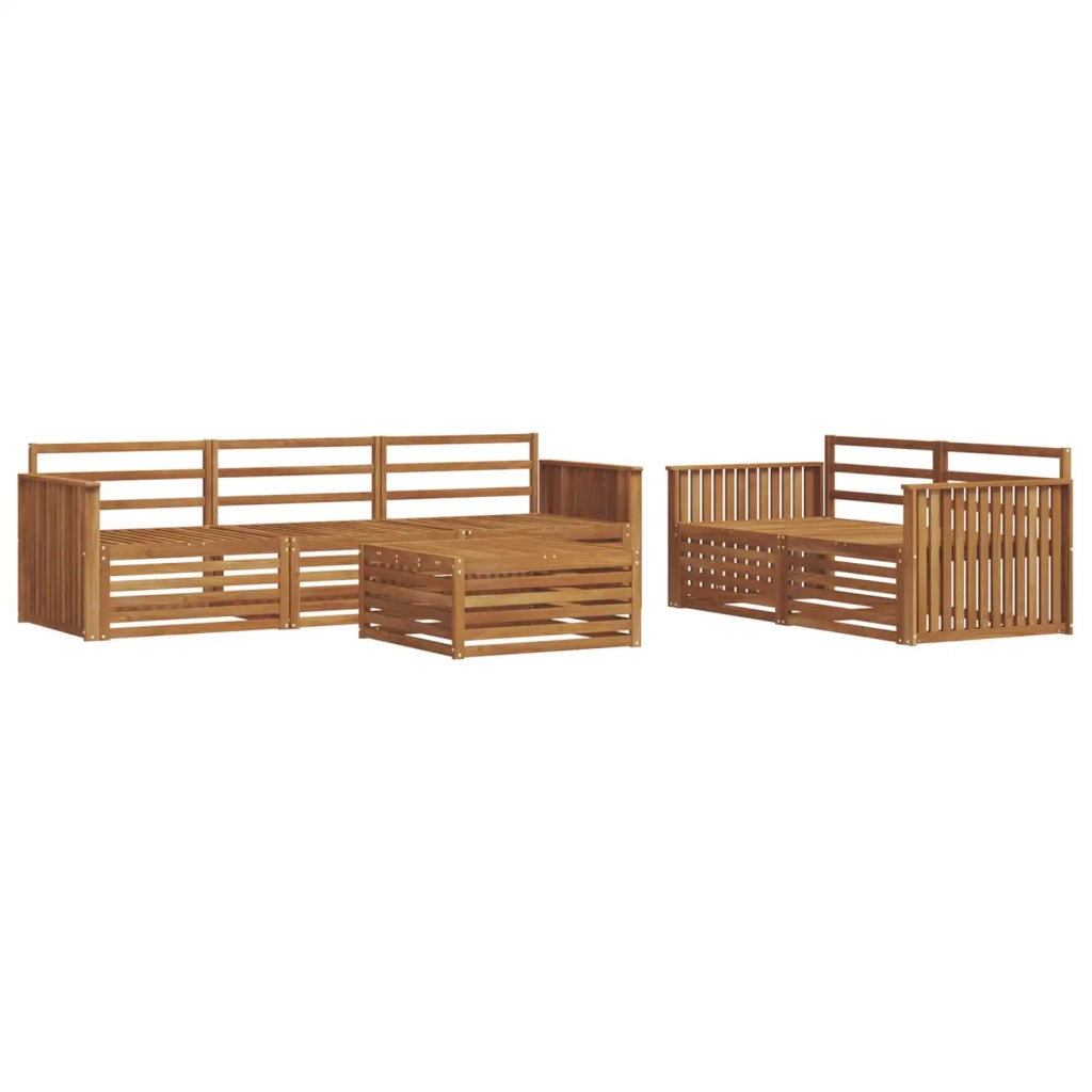 Set di divani da esterno 6 pcs Naturale
