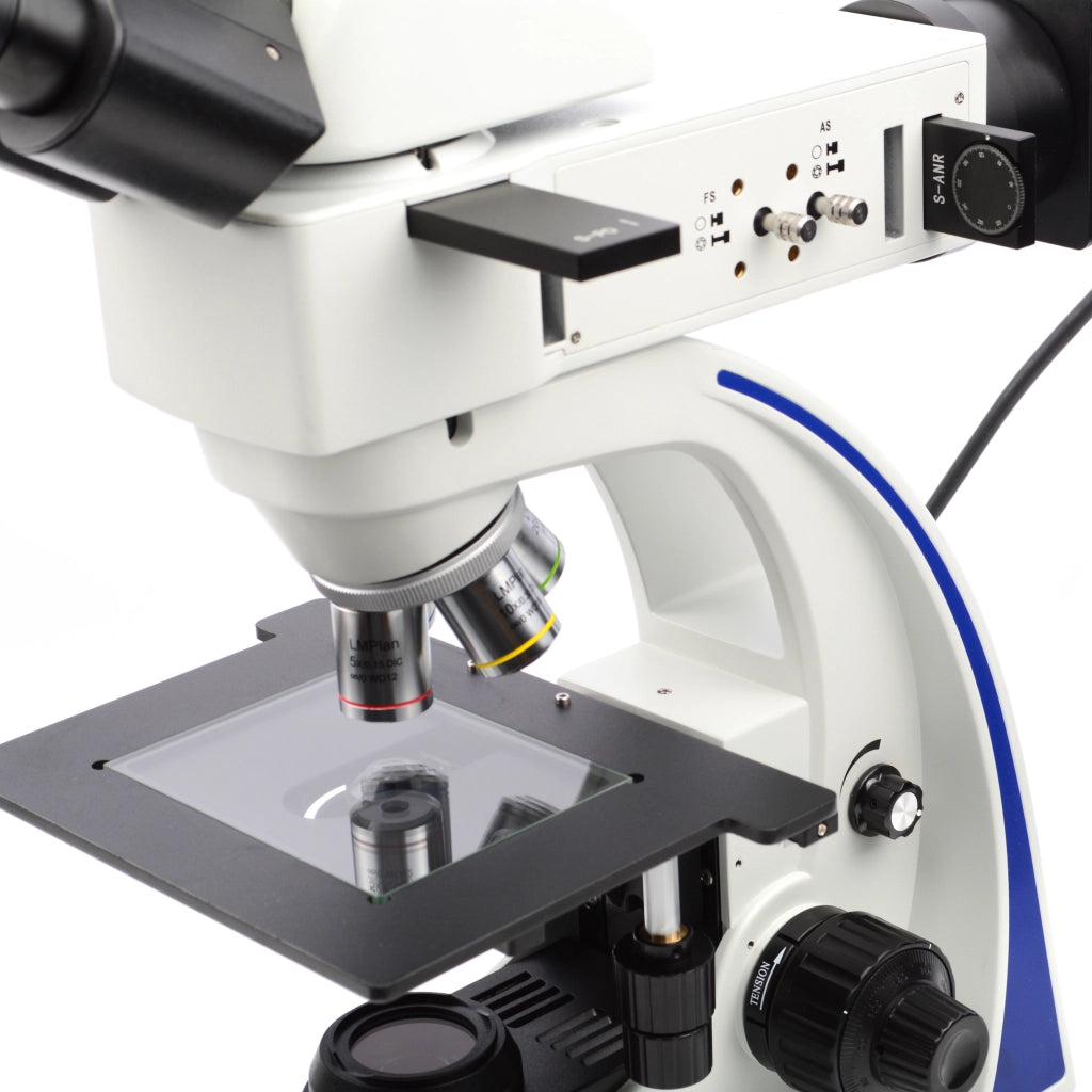 Mikroscopio Metallurgico Trinoculare Eris Pro MMEP-T-T&R – Alta Qualità Immagine, Oculare WF10x/20mm, Obiettivi Planari