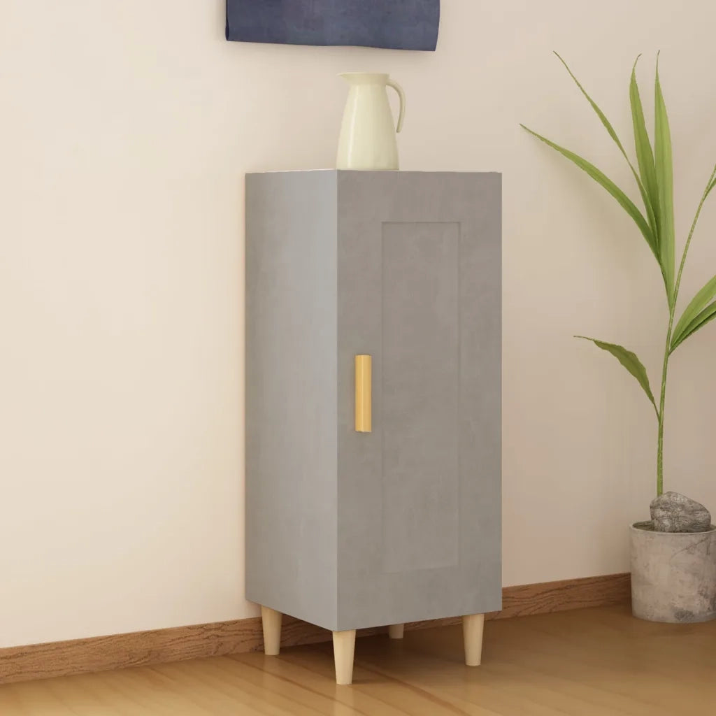 Credenza Grigio Cemento 34,5x34x90 cm in Legno Multistrato cod mxl 8892