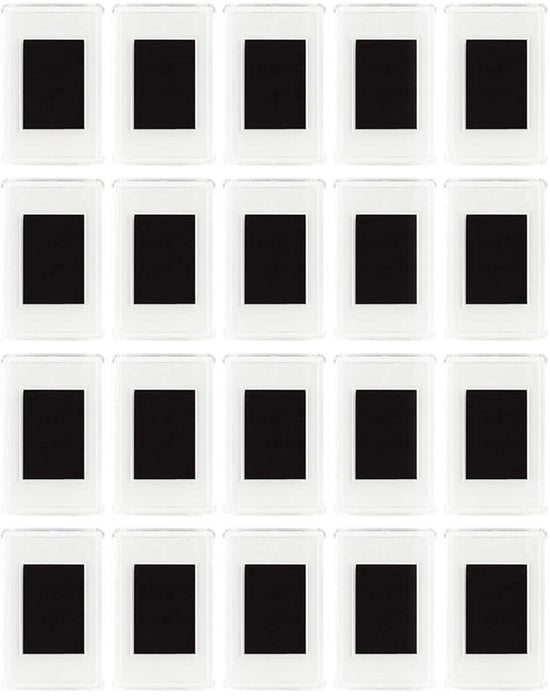Scatole per foto mini - 20 pezzi - Scatole per foto in acrilico - Adatti per foto 7x4,5 cm - Protezione antischegge - Visualizzazione senza bordi - Scatole per foto magnetiche