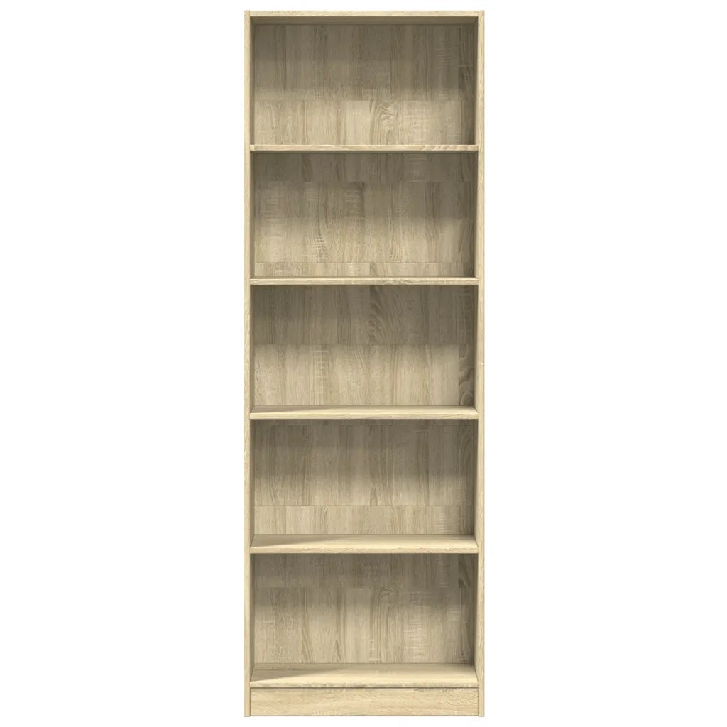 Libreria Rovere Sonoma 60x24x176 cm in Legno Multistrato 857823