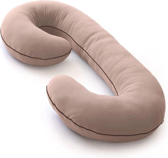 Cuscino per gravidanza, cuscino da lato con copertura (marrone)