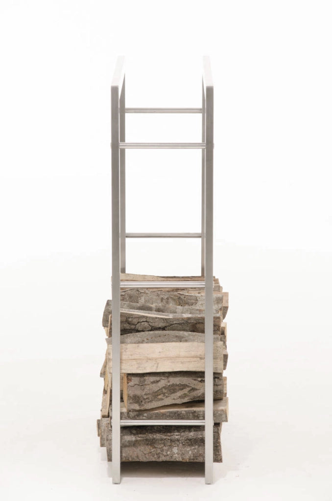 Portalegna KERI in robusto acciaio inossidabile 25x80x100 cm