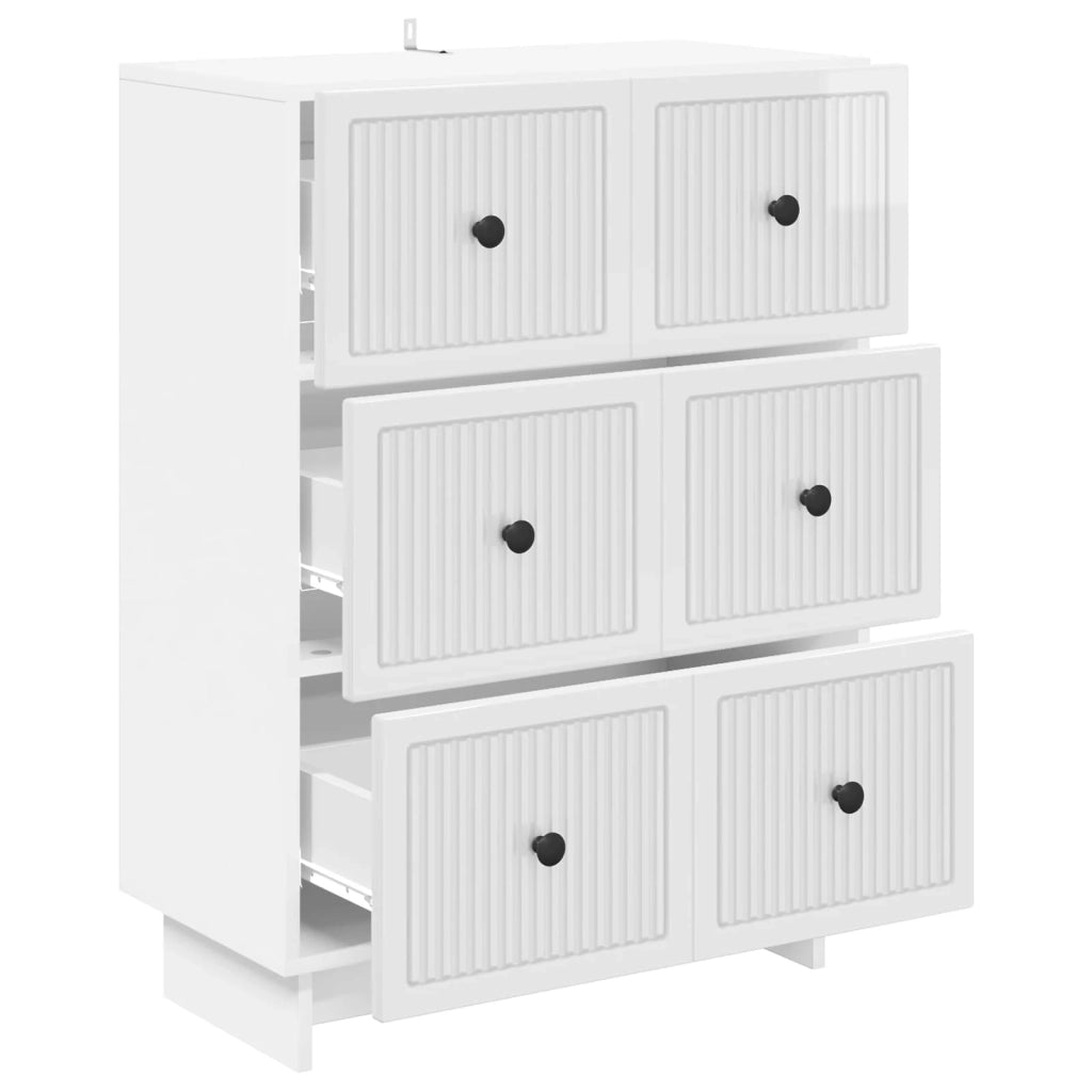 Mobile con Cassetti Bianco Lucido 66 x 34,5 x 90 cm
