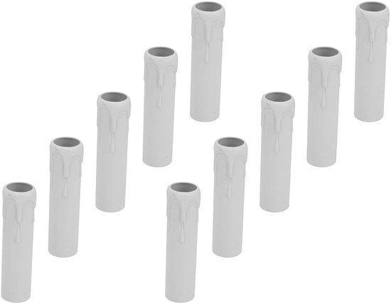 Fittine per candele Faux Vintage a cera d'aspirina per lampade da soffitto - Nero - Set di 104 pezzi