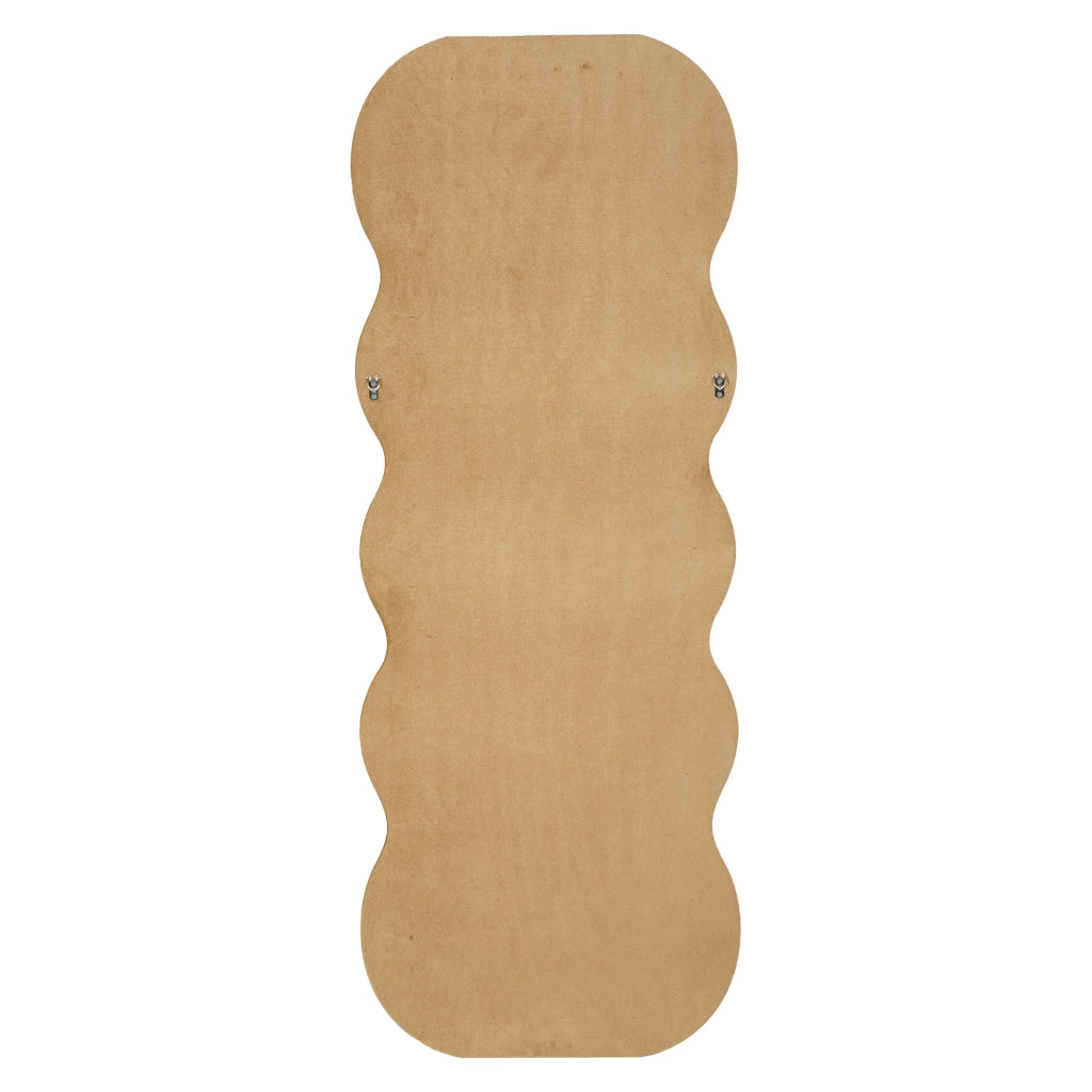 Allen, Specchio Cornice Ondulata Effetto Velluto, 60x160h cm oro