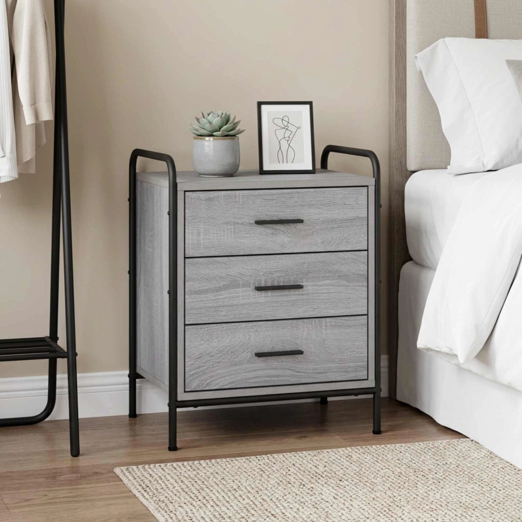 Armadio da Notte Sonoma grigio 48 x 36,5 x 60 cm 8013536