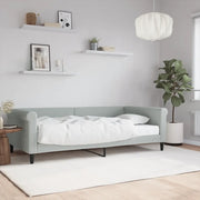 Divano Letto con Materasso-Sofa Letto-Daybed Grigio Chiaro 100x200 cm in Velluto 575346
