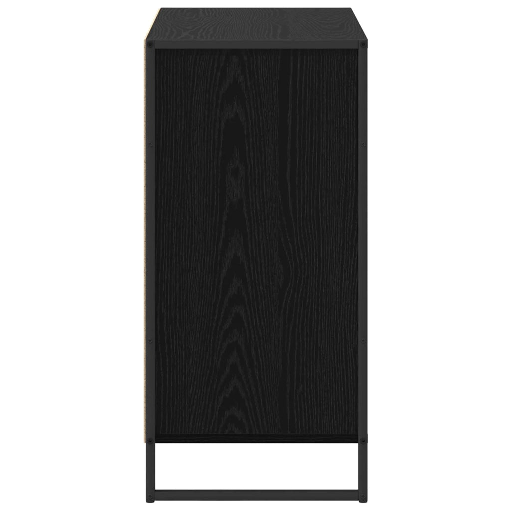 Mobile laterale Rovere Nero 79 x 36 x 75 cm Legno multistrato