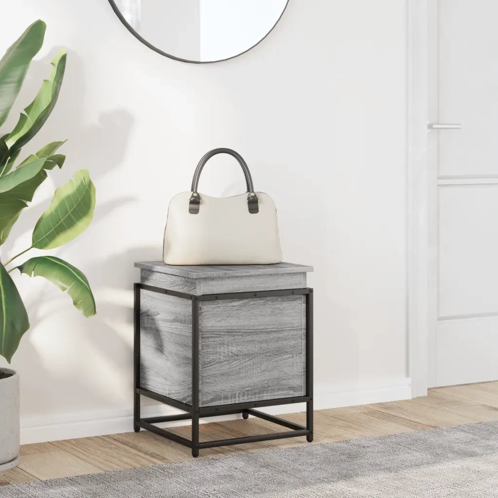 Contenitore con Coperchio Grigio Sonoma 40x40x51,5cm Truciolato 848792